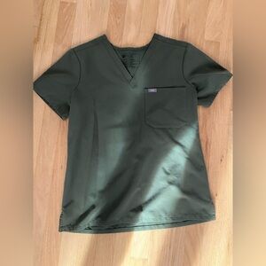 Figs Catarina Moss Green Scrub Top
